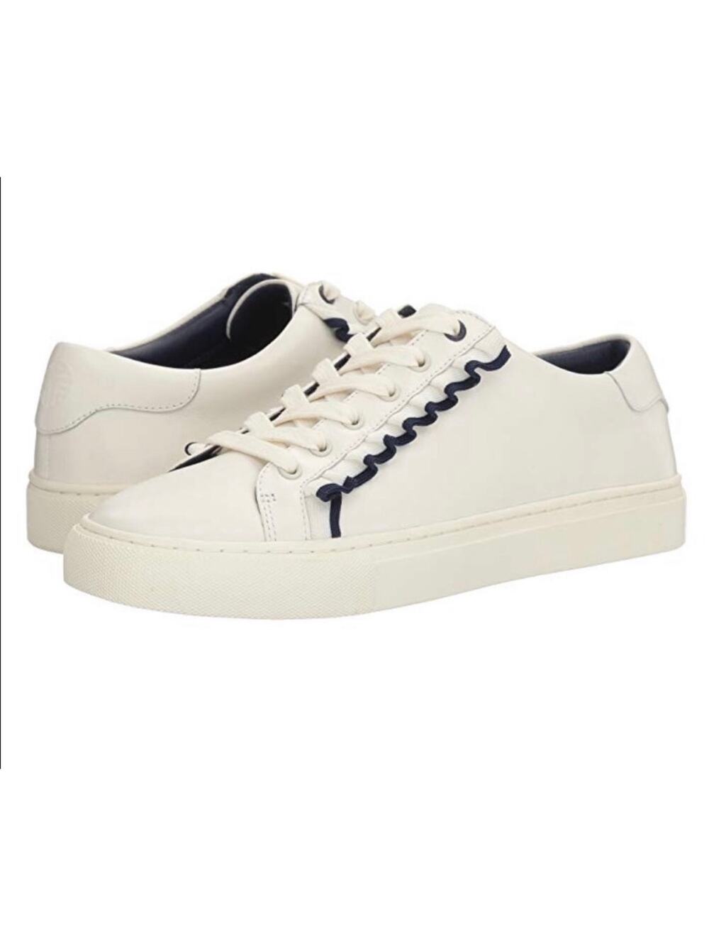 Chic, everyday Tory Burch white leather sneakers 8.5